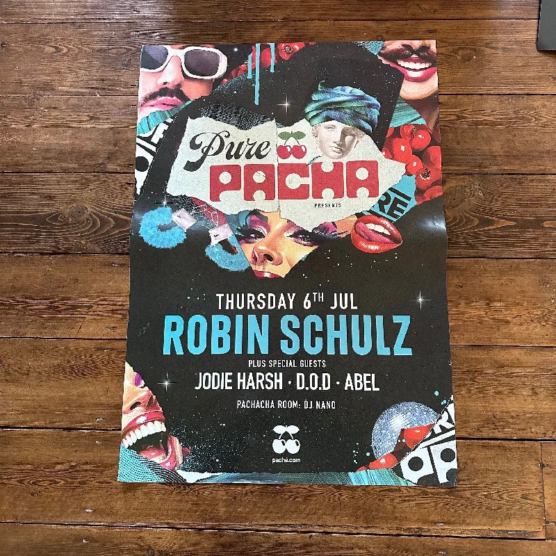 Robin Schulz ~ Genuine Official Pacha Ibiza Framed Dj Artwork Travel Wall Art Poster | Luxury Black Frame