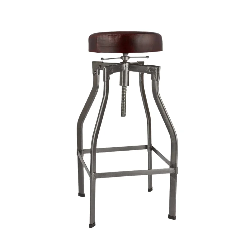 Mercury glass Edison light bulbsTurner Adjustable Bar Stool