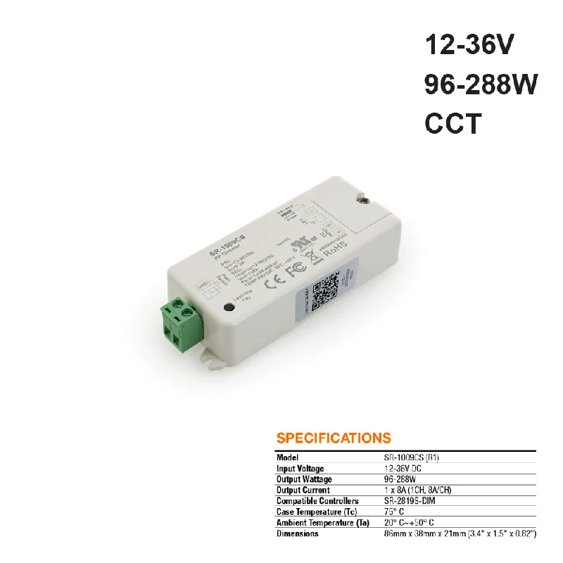 Constant Voltage LED Light Receiver SR-1009CS (R1) single color 12-36V 96-288W