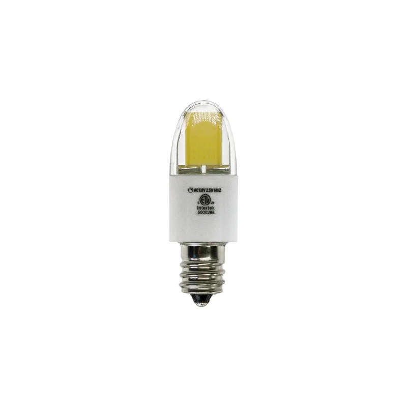 E12 LED Bulb COB, 120V 2.5W 6000K(Cool White)