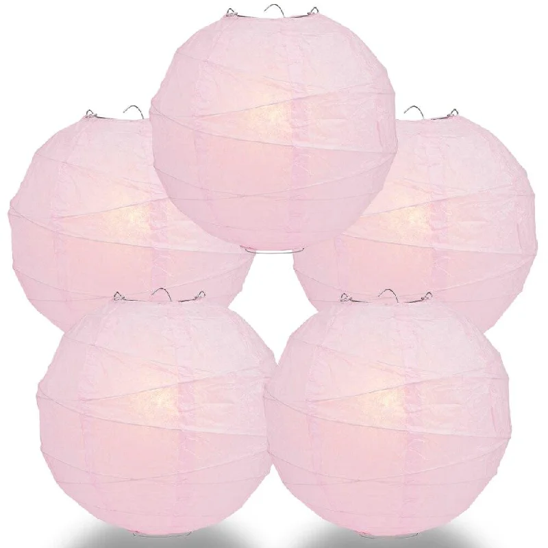 Edison light bulbs for art installations5-PACK 28" Pink Round Paper Lantern, Crisscross Ribbing, Chinese Hanging Wedding & Party Decoration