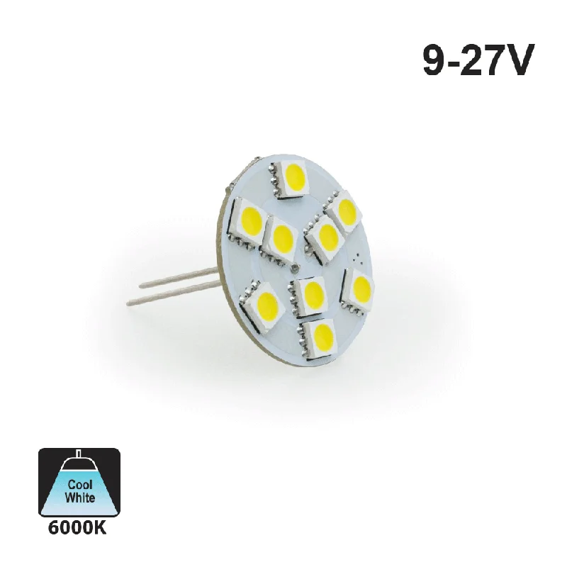 G4 Back Pin 9SMD 5050 9-27V Bulb 6000K(Cool White)