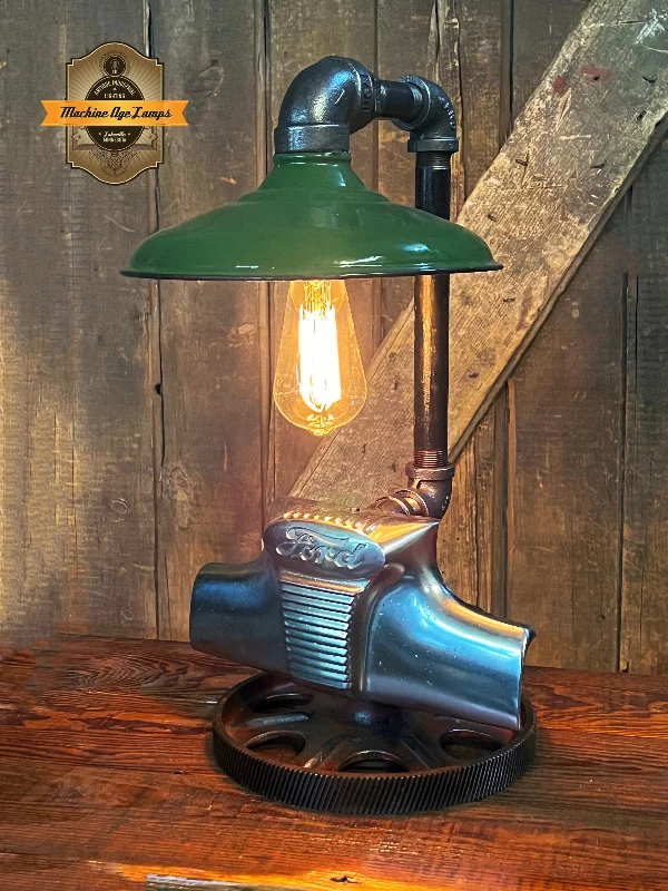 Steampunk Industrial  / Antique Ford Truck Emblem / 1950's  / Automotive  / Lamp #4084 sold