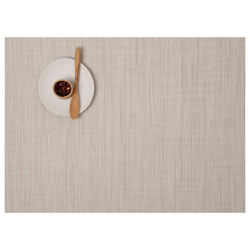 fabric wall lamps with a linen shade for a relaxed and breathable atmosphereChino Bamboo Placemats & Runner by Chilewich