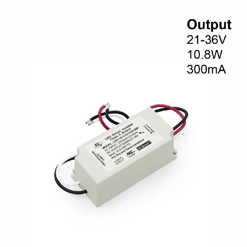 ES LD011D-CA03036-M9F (LD009D-CU03036-M9) Constant Current LED Driver, 300mA, 21-36V 10.8W