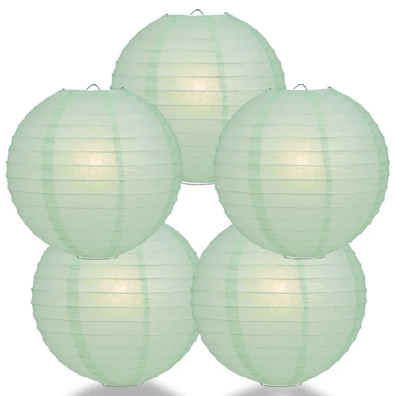 Edison light bulbs for art installations5-PACK 28" Cool Mint Green Jumbo Round Paper Lantern, Even Ribbing, Chinese Hanging Wedding & Party Decoration