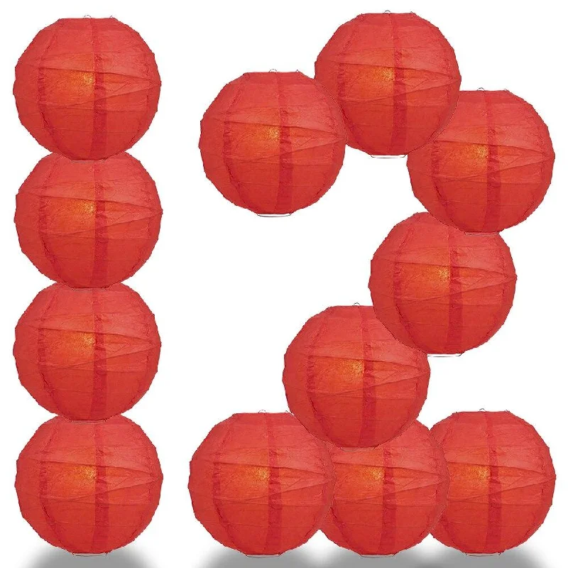 High lumen Edison light bulbsBULK PACK (12) 32" Red Round Paper Lantern, Crisscross Ribbing, Chinese Hanging Wedding & Party Decoration