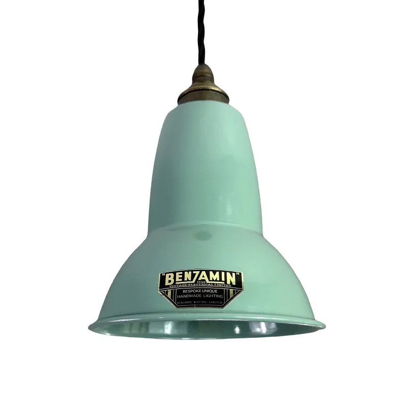 Alby ~ Pistachio Green Shade Pendant Set Light ~ 6 Inch