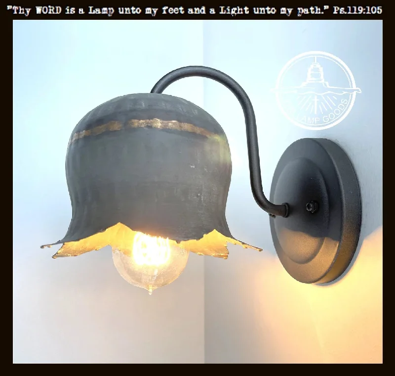 Edison light bulbs for barn lightingGalvanized Farmhouse Wall Sconce Light Lotus Collection