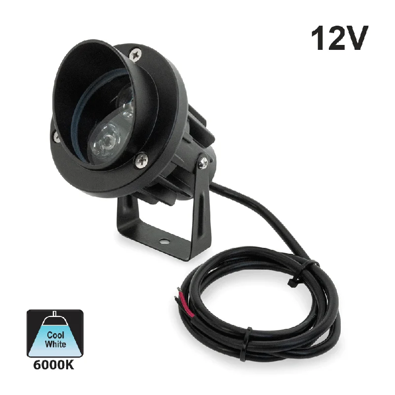 Outdoor LED Landscaping Spotlight 3 x 1W, 12V 3W 6000K(Cool White)