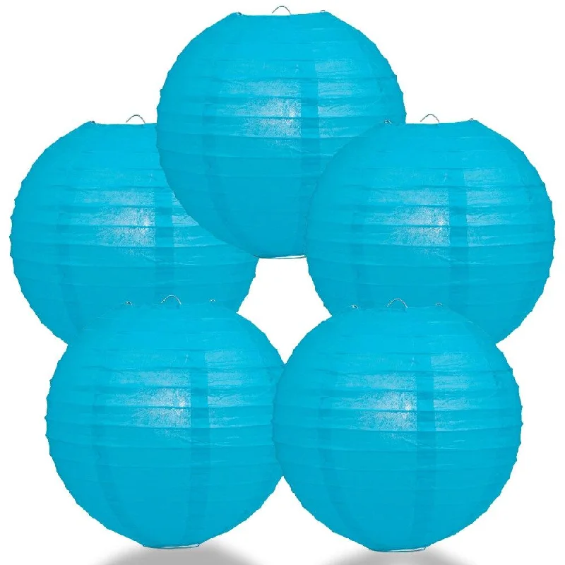 Clear glass Edison light bulbs with spiral filaments5-PACK 28" Turquoise Jumbo Round Paper Lantern, Even Ribbing, Chinese Hanging Wedding & Party Decoration