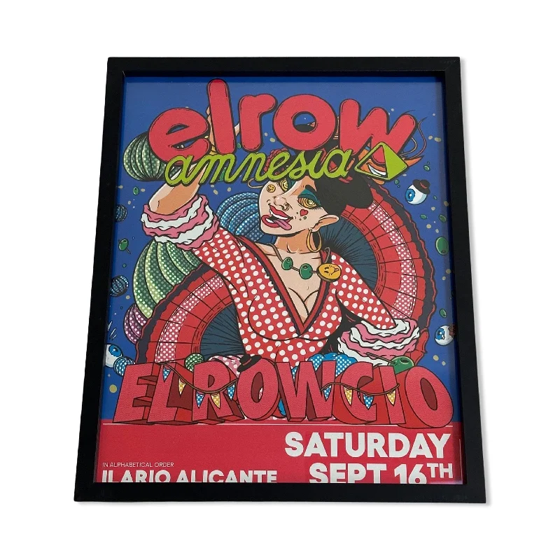 Elrow ~ Amnesia Ibiza Framed Dj Artwork | Luxury Black Frame