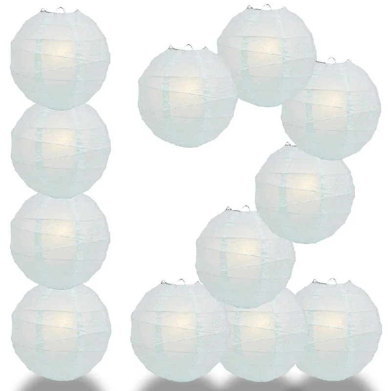 Edison light bulbs for pendant lightsBULK PACK (12) 28" Arctic Spa Blue Round Paper Lantern, Irregular Ribbed, Chinese Hanging Wedding & Party Decoration