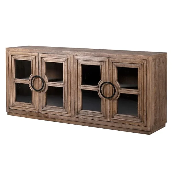 Rustic York Oak 4-Door Sideboard