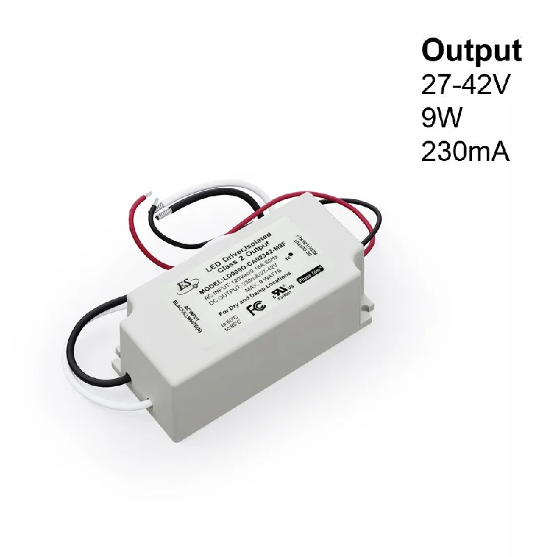 ES LD009D-CA02342-M9F Constant Current LED Driver, 230mA 27-42V 9W max