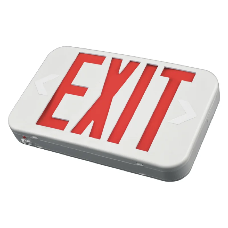 Konlite LED Exit Sign - Red or Green Letter Selectable  - Double or Single Sided - 90 mins Battery Backup - 120/277V