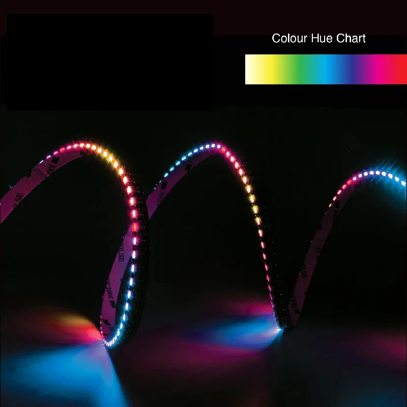 5M(16.4ft) Side Emitting Addressable (SK6812) Indoor LED Strip Light 4020, 90(LEDs/m) Digital RGB