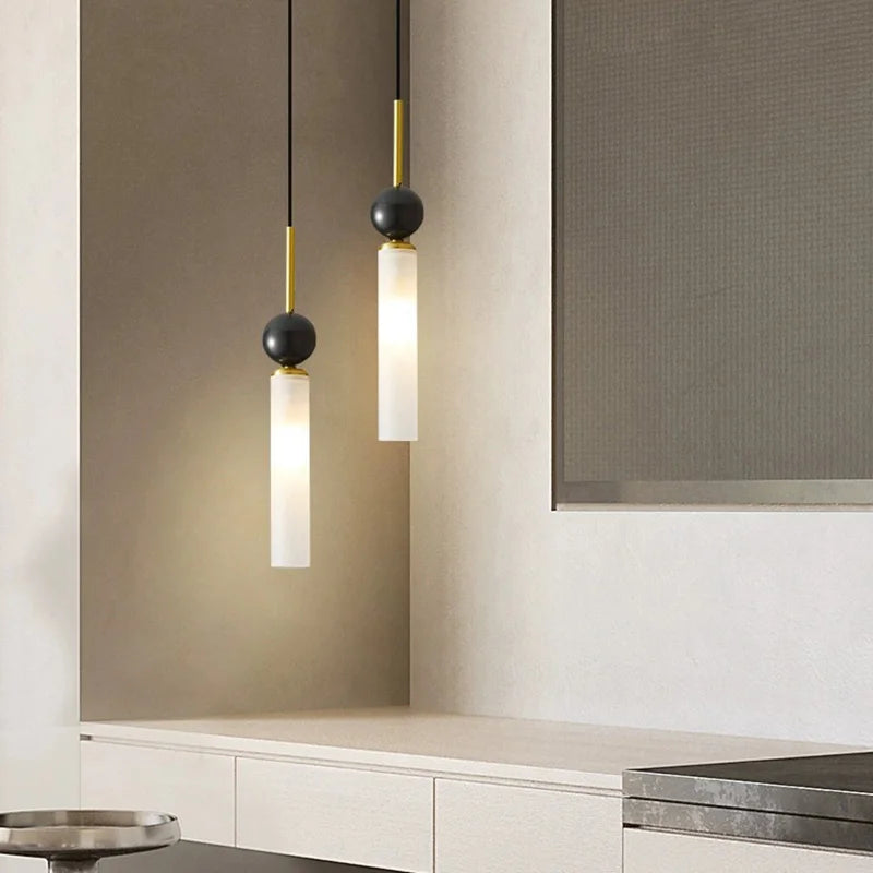 Modern Edison light bulbs with advanced filamentsTovar Marble Pendant Light & Chandelier