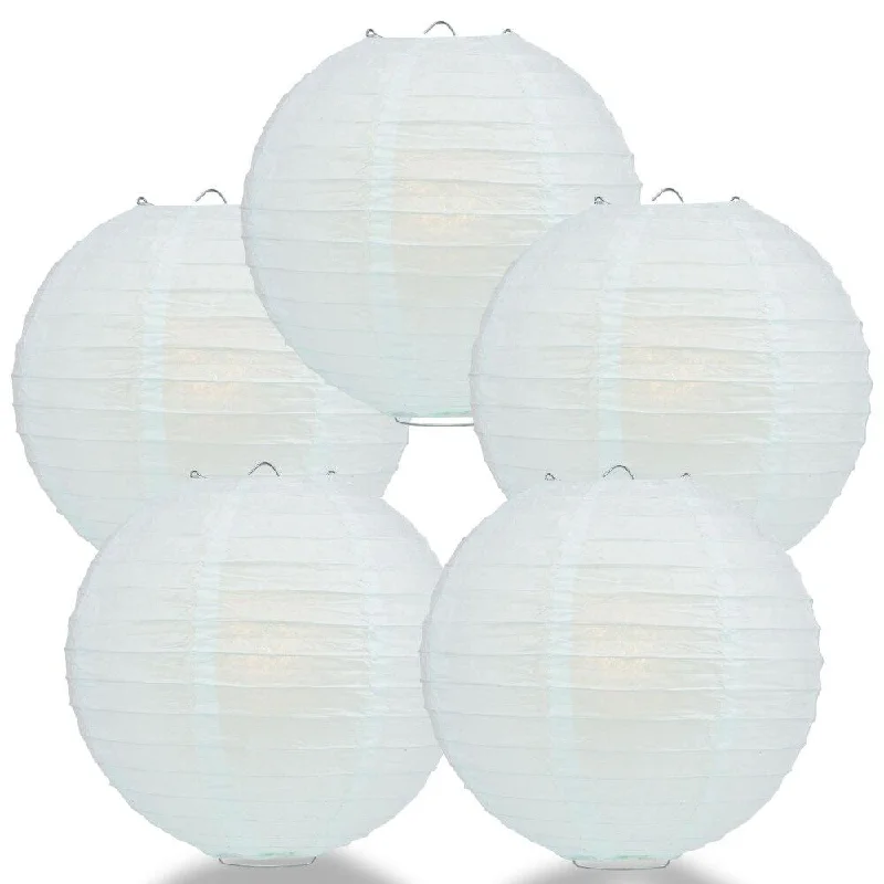 Edison screw base light bulbs5-PACK 28" Arctic Spa Blue Jumbo Round Paper Lantern, Even Ribbing, Chinese Hanging Wedding & Party Decoration