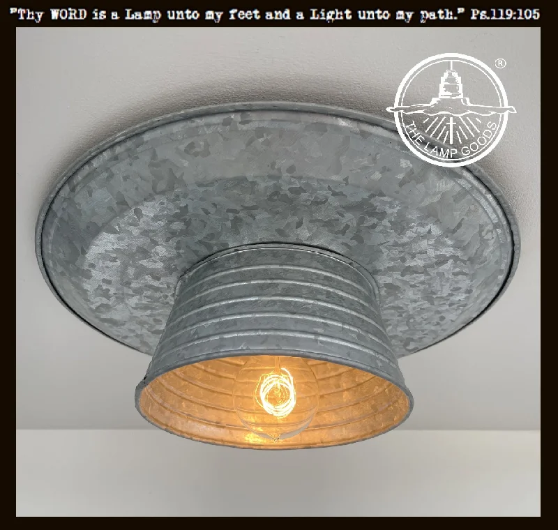 Frosted glass Edison light bulbsFarmhouse Round Flush Mount Ceiling Light