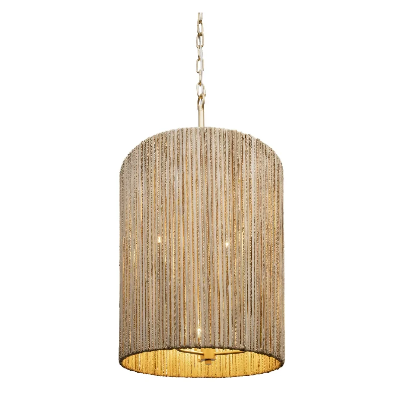 fabric wall lamps with a linen shade for a relaxed and breathable atmosphereJacob's Ladder 391F06FG 6-Light Foyer Pendant Light - French Gold