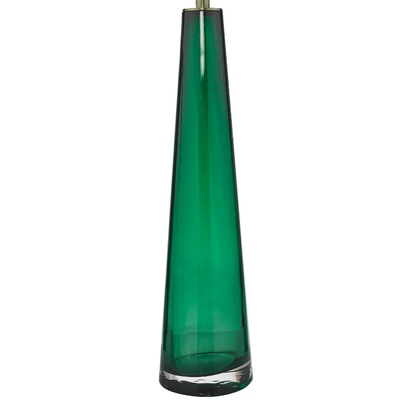 Samara Table Lamp Green Glass- Base Only