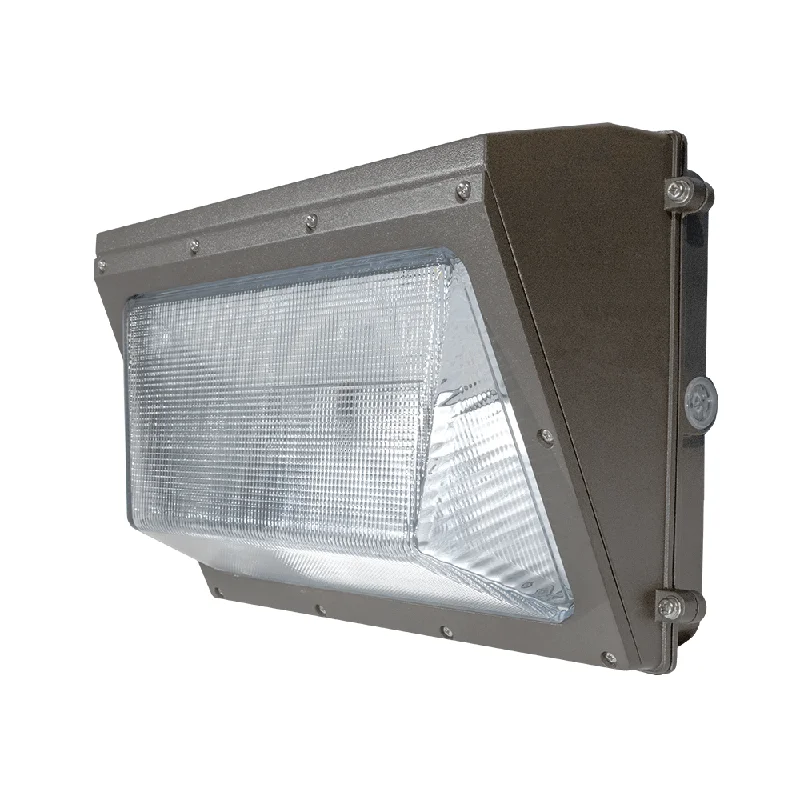 LED Wall Pack Light With Photocell - 108W/90W/63W Selectable - Up to 14,040 lumens - 5000K - 120-277V - Glass Lens - 320W Equal