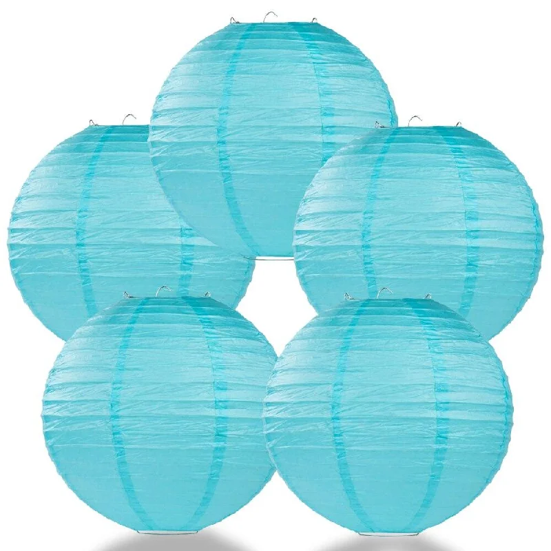 Energy saving LED Edison light bulbs5-PACK 28" Baby Blue Jumbo Round Paper Lantern, Even Ribbing, Chinese Hanging Wedding & Party Decoration