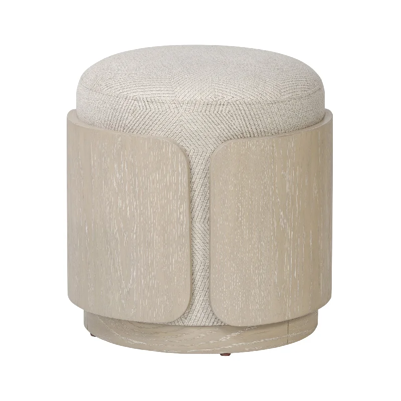 asian - inspired wall lamps with bamboo or paper shades for a zen - like Hutton 513CH17B Ottoman - Ashe Blonde Oak/Ecru