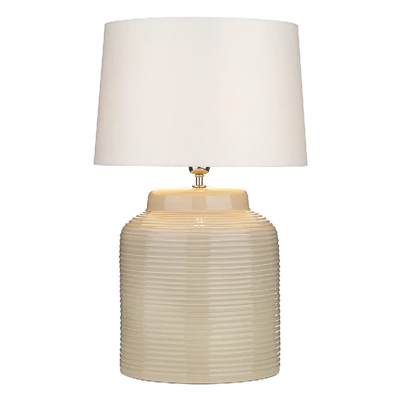 Tidal Table Lamp Taupe Ceramic Base Only E27