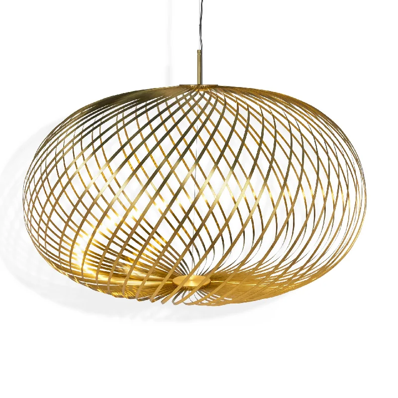 fabric wall lamps with a linen shade for a relaxed and breathable atmosphereSpring Pendant by Tom Dixon