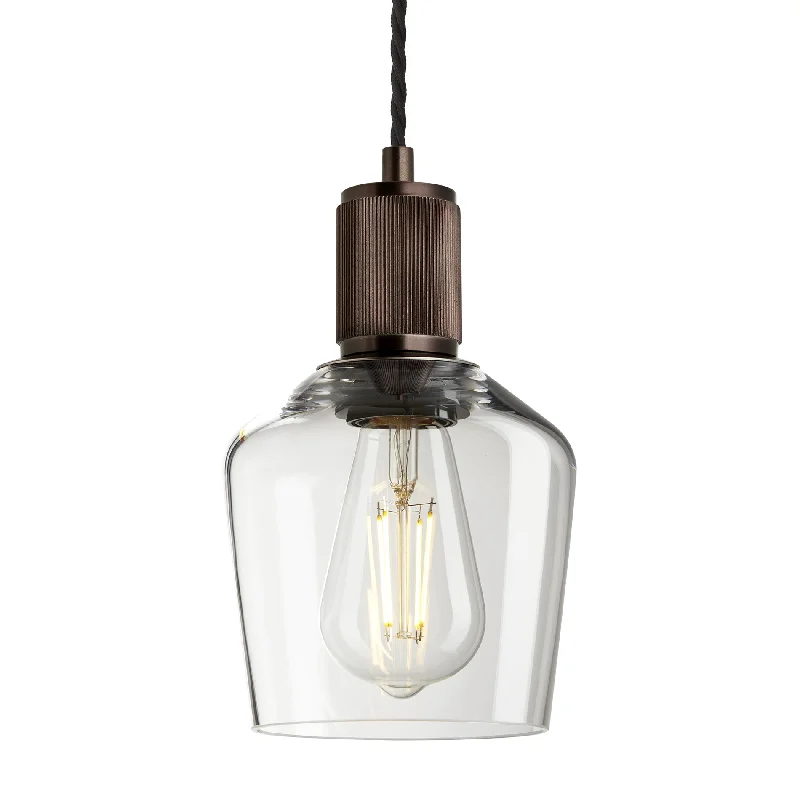 Waterproof Edison light bulbs for patiosRibbed Glass Schoolhouse Pendant - 5.5 Inch