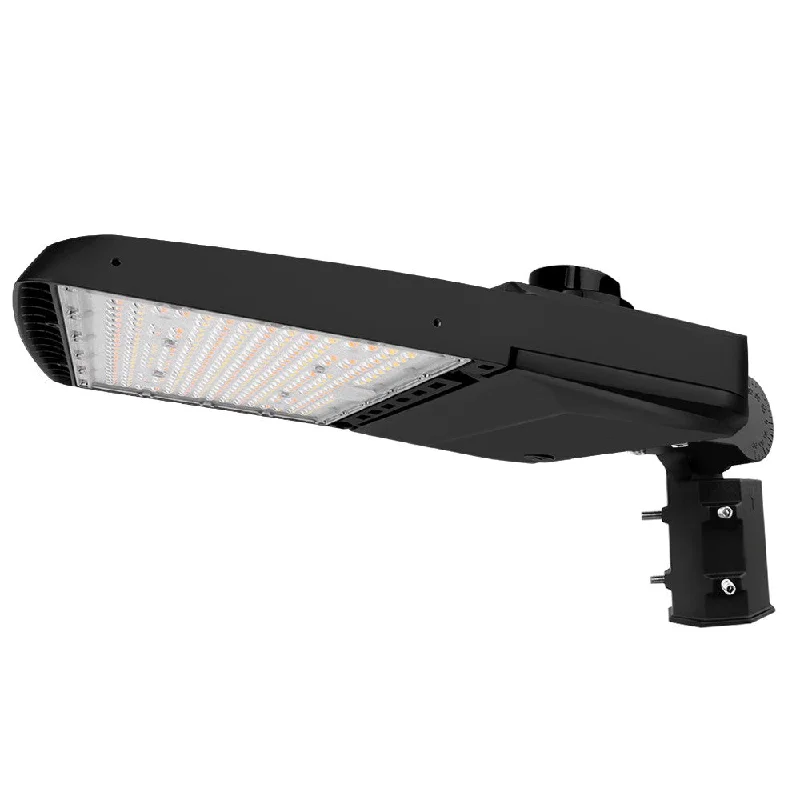 Vela II LED Parking Lot Light - Black Finish - 240W - 34,888 Lumens - 4 Watts Selectable - 3 CCT - Type III - 120-277V - 1000W Equal