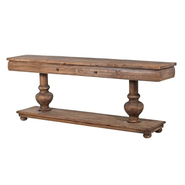 Samuel Antique Two Drawer Console Table