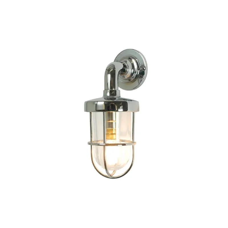 leather wall lamps with a distressed texture for a rugged and stylish lookMini Weatherproof Ship's Well Glass Wall Light by Original BTC / Davey Lighting