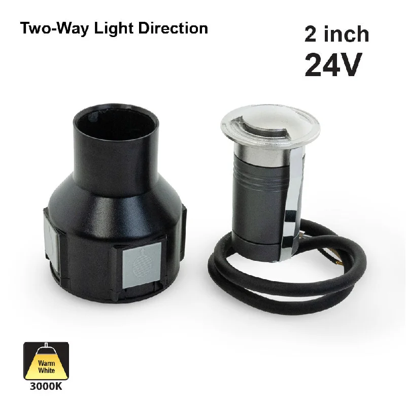 2E2WC0157 Outdoor Two-Way LED Inground Light Driveway light 24V 2.6W 3000K(Warm White)