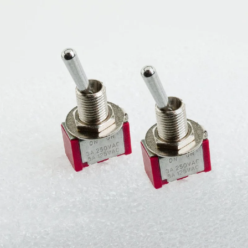 SPDT Toggle Switch 5A 125VAC On-On (Pack of 2)