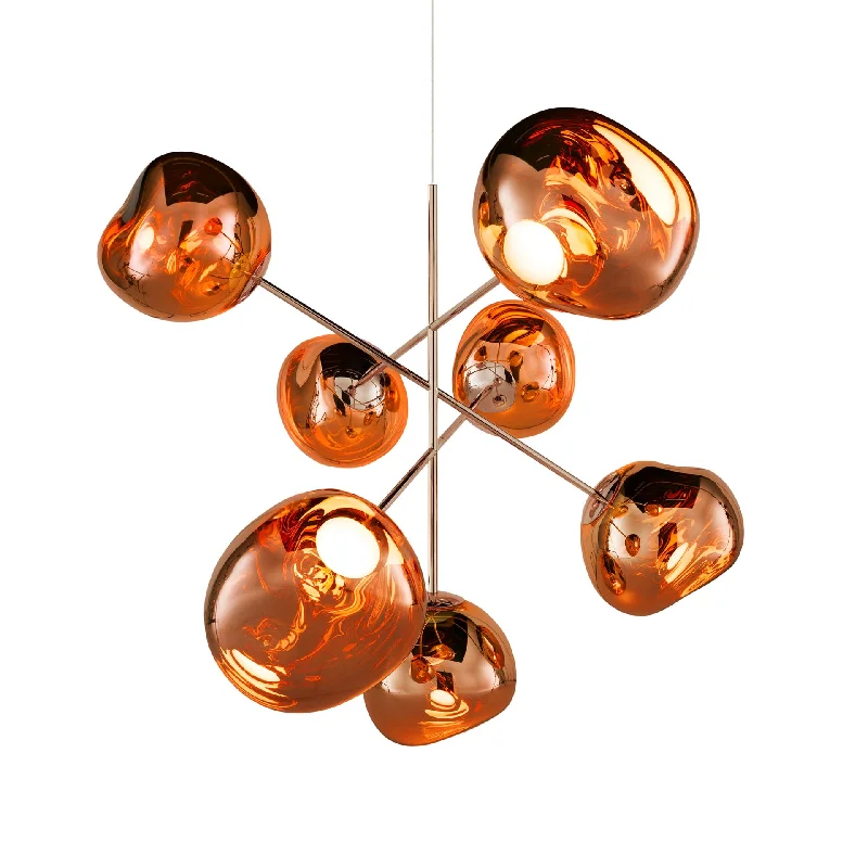 wood wall lamps with natural grain for a warm and organic feelMelt Large Chandelier Copper Pendant by Tom Dixon