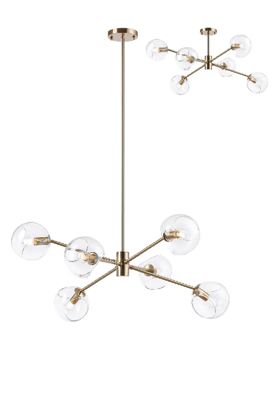 Delmar 6/8Lt Adjustable Centre Ceiling Light - Various Colours