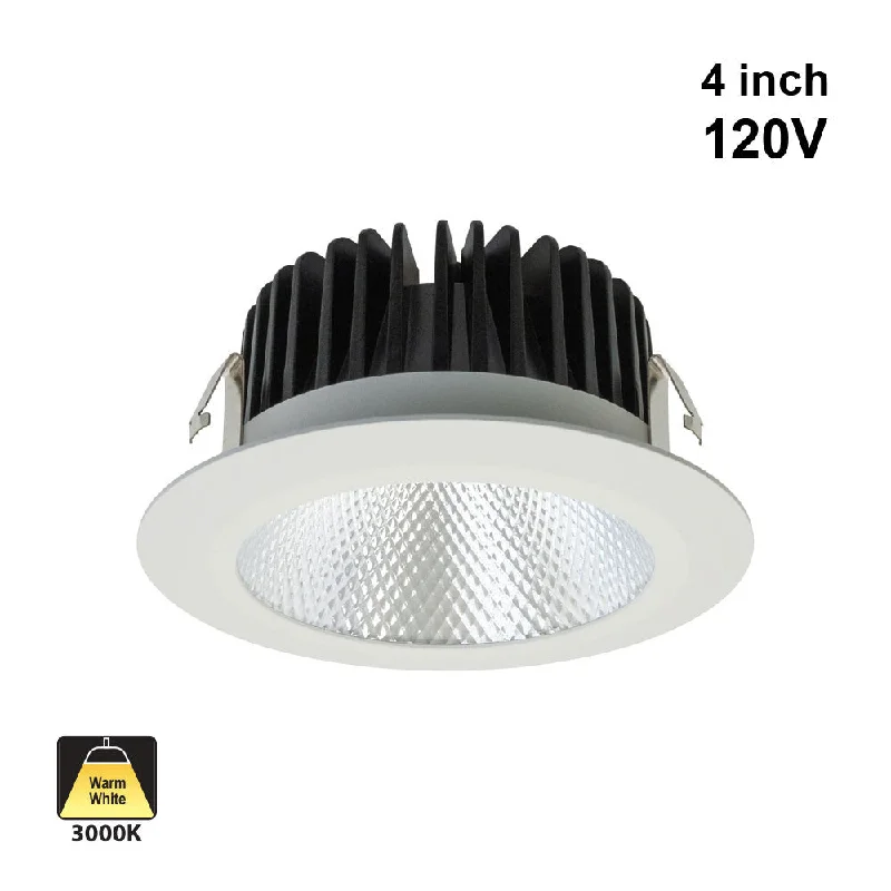 4 inch Retrofit Recessed LED Downlight / Ceiling Light 120V 15W 3000K(Warm White)