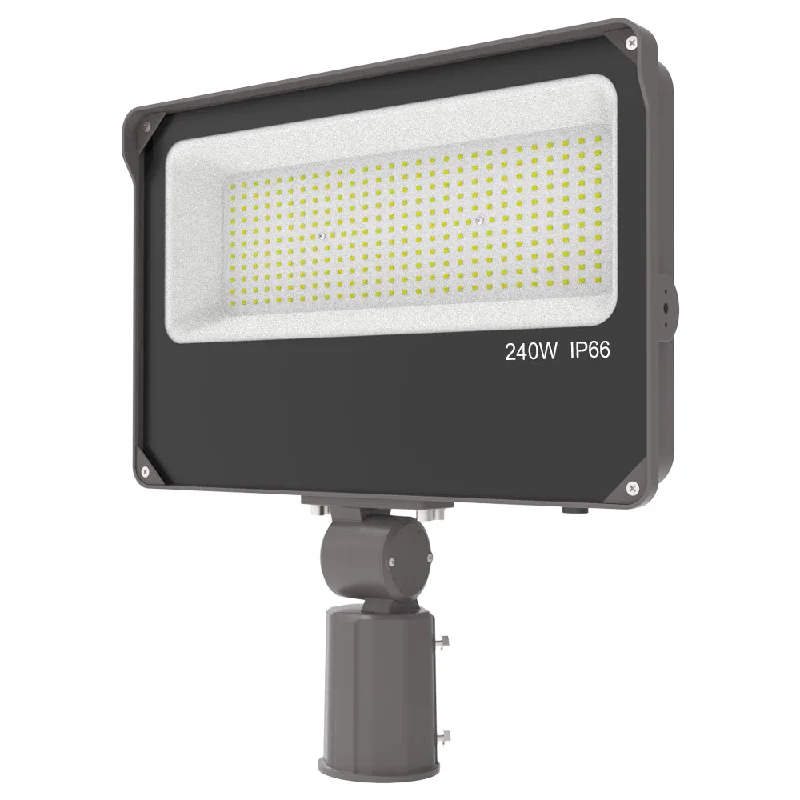 Konlite LED Outdoor Flood Light with Photocell - 240W - 36,000 lumens - 5000K - 120-277V - 1000W Equal