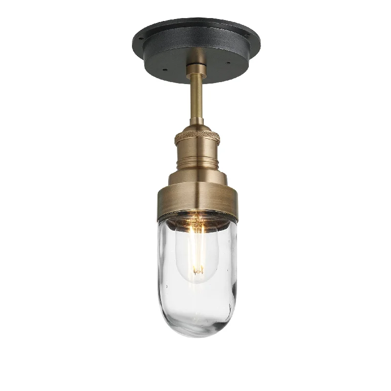 Long lifespan Edison light bulbsBrooklyn Outdoor & Bathroom Semi Flush Mount