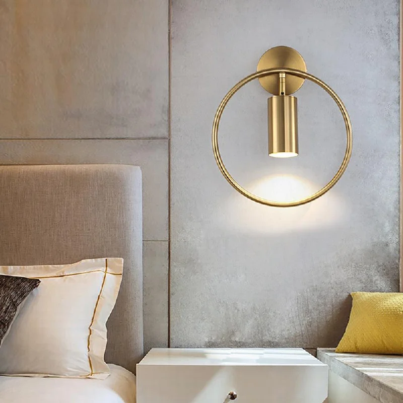 Filament style LED Edison light bulbsBrass Ring LED Wall Light