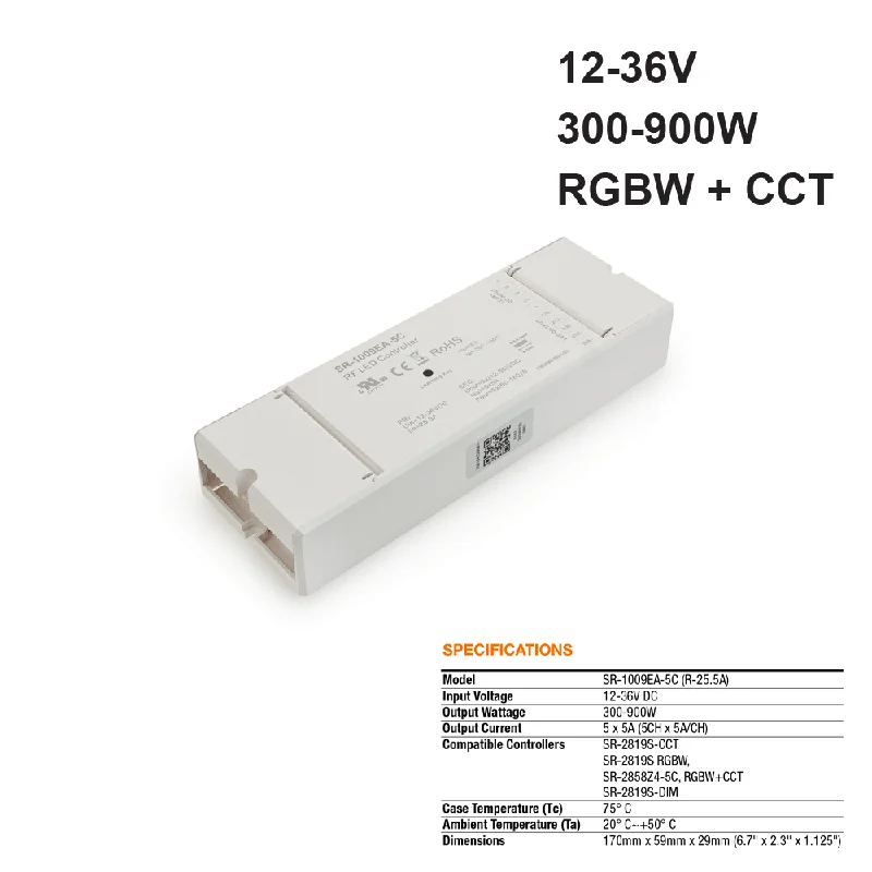 Constant Voltage LED Light Receiver SR-1009EA-5C (R-25.5A), 12-36V 300-900W