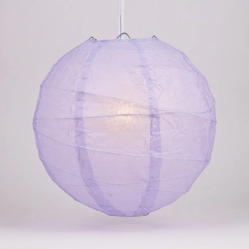 Energy saving LED Edison light bulbs5-PACK 28" Lavender Round Paper Lantern, Crisscross Ribbing, Chinese Hanging Wedding & Party Decoration