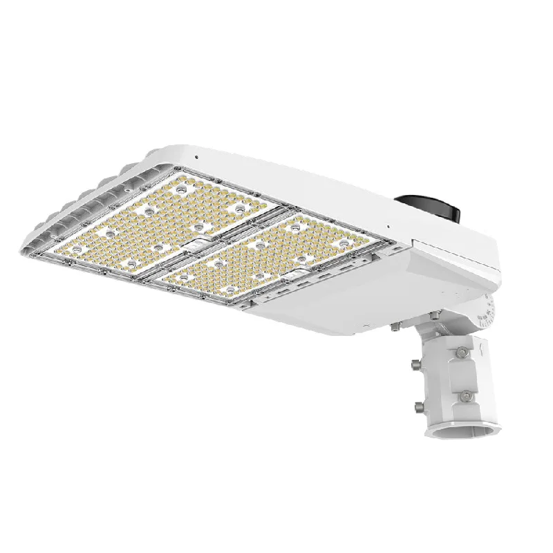 Vela III LED Parking Lot Light - White Finish - 46,600 Lumens - 4 Watts Selectable - 3 CCT Selectable - Type III - 120-277V - 1000W Equal