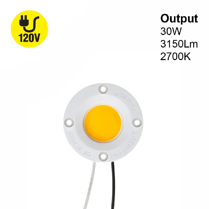 CDAC-080-5028-120-2700K COB Paragon LED Module with HT5828 LED Holder, 120V 30W 2700K(Soft White)