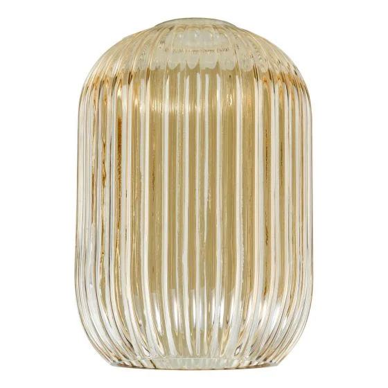 Sawyer Easy Fit Shade Ribbed Glass/ Smoked/ Champagne