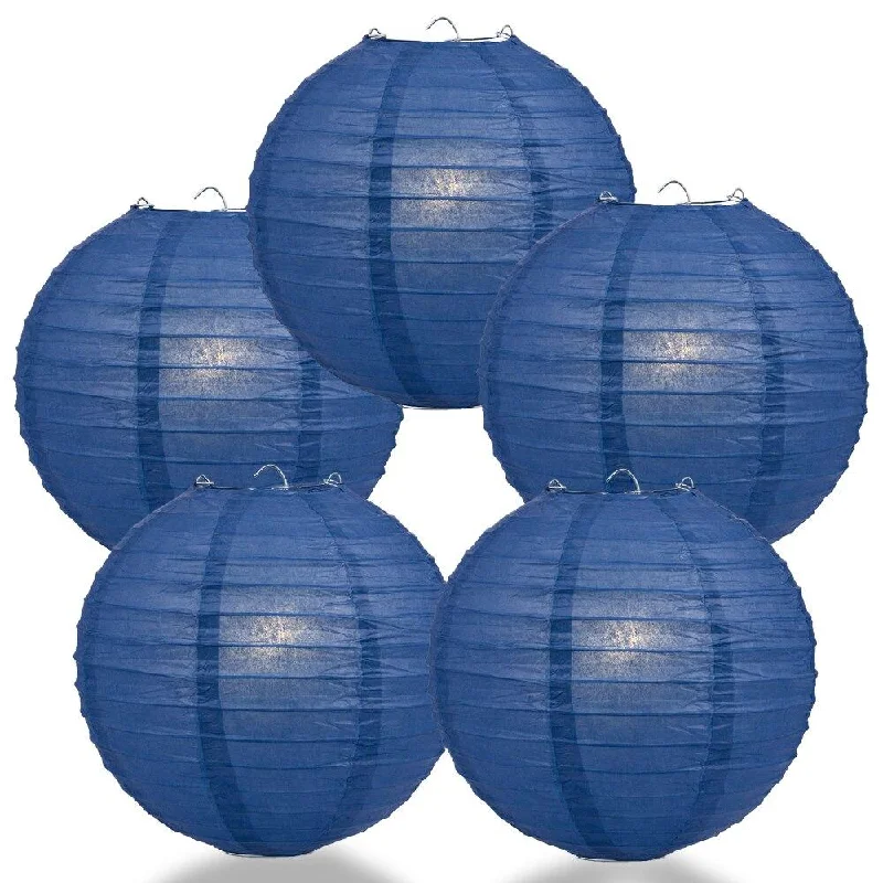 Edison light bulbs for table lamps5-PACK 28" Navy Blue Jumbo Round Paper Lantern, Even Ribbing, Chinese Hanging Wedding & Party Decoration