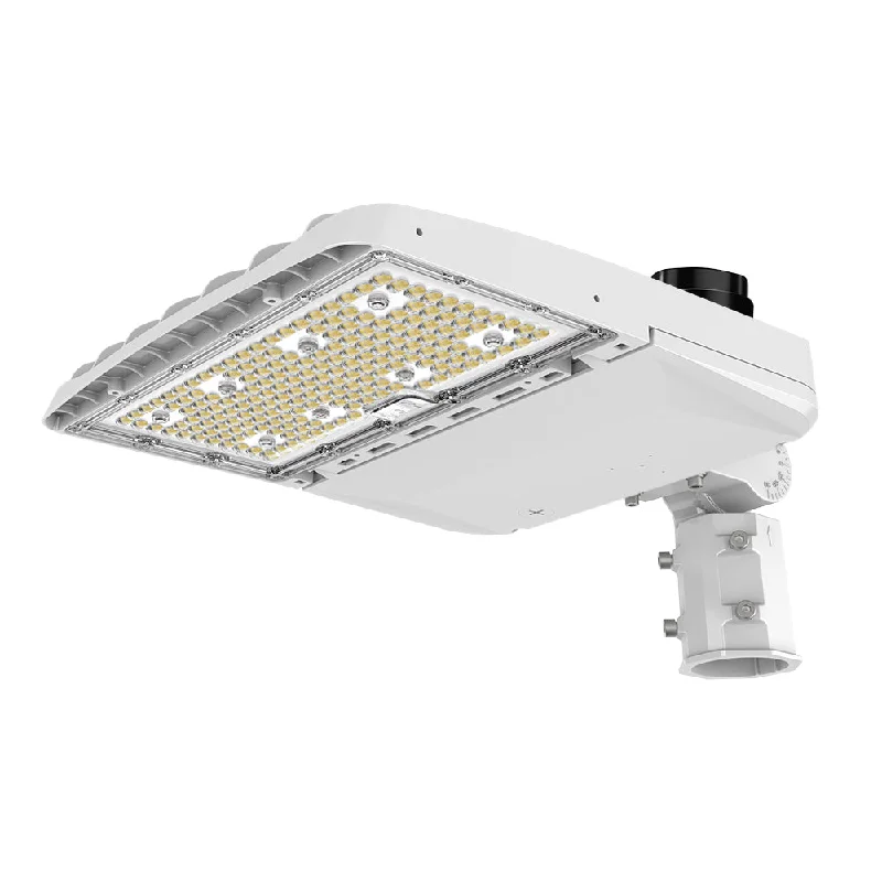 Vela I LED Parking Lot Light - White Finish - 150W/120W/100W/80W Selectable - 3 CCT Selectable - Up to 23,000 Lumens - Type III - 120-277V - 400W Equal